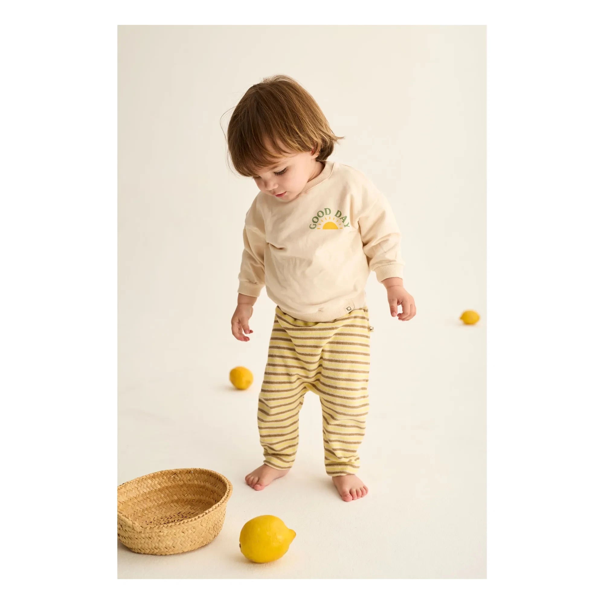 Cozmo - Jasper Gestreifte Terry Leggings | Gelb