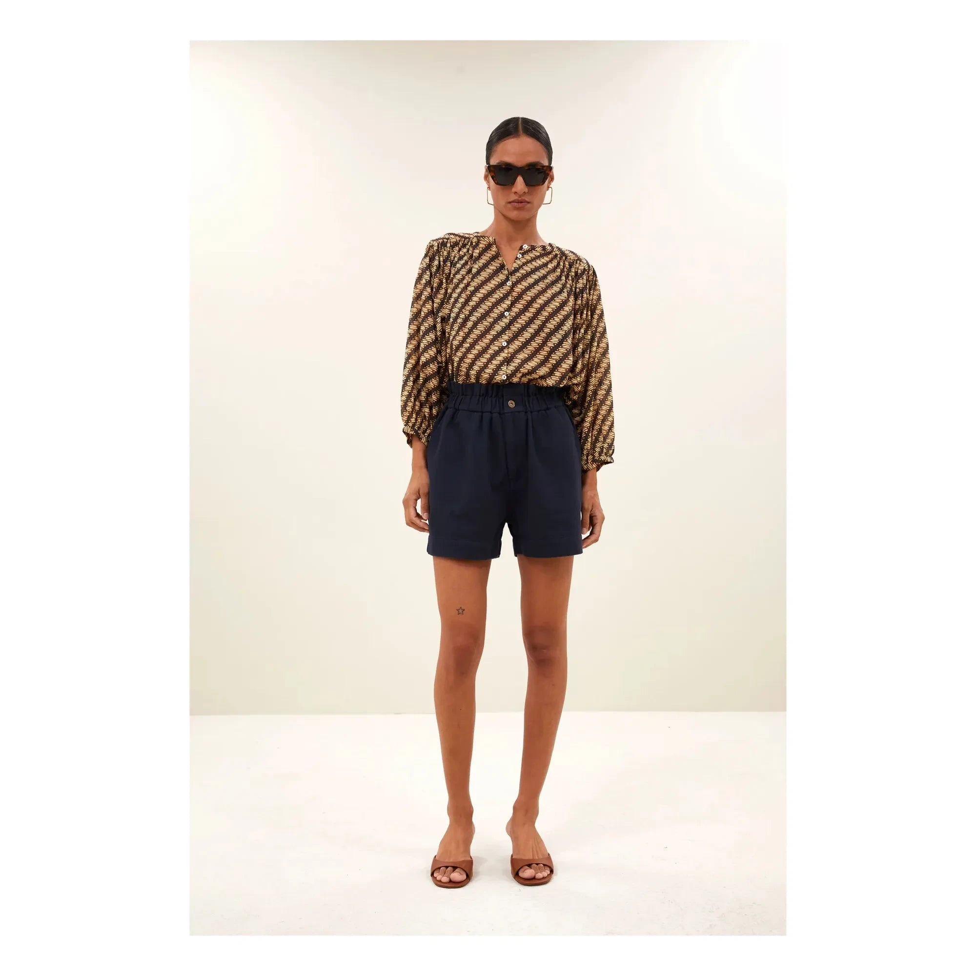 By Bar - Leon Baumwollshorts | Marineblau