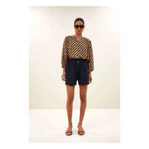 By Bar - Leon Baumwollshorts | Marineblau