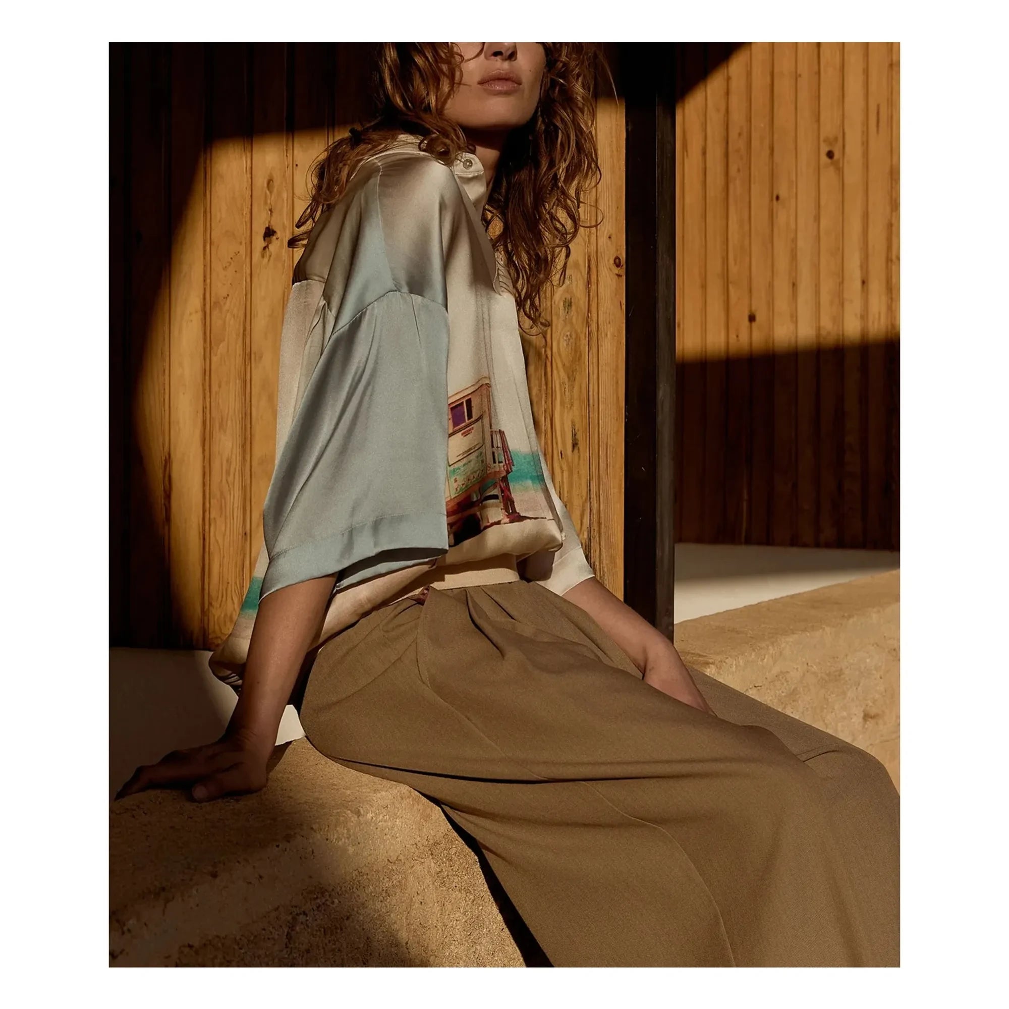 Mes Demoiselles - Malden Seidenbluse | Blau