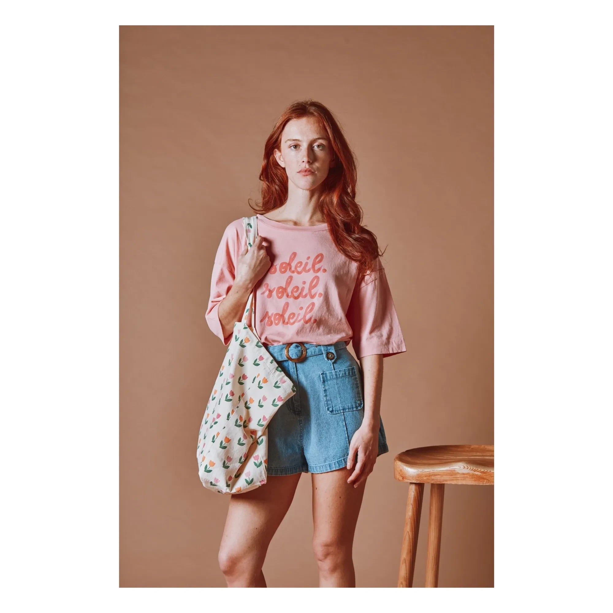 Emile et Ida - T-Shirt Soleil aus Bio-Baumwolle | Rosa