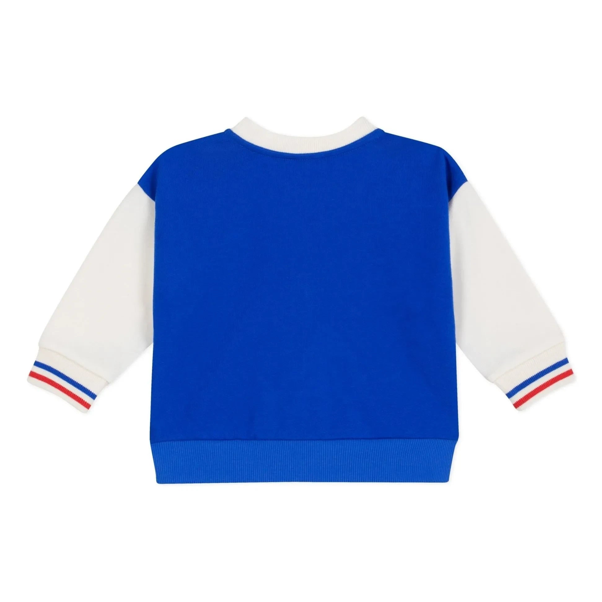 Petit Bateau - Jacke Teddy Colorblock | Königsblau