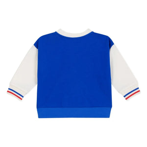 Petit Bateau - Jacke Teddy Colorblock | Königsblau