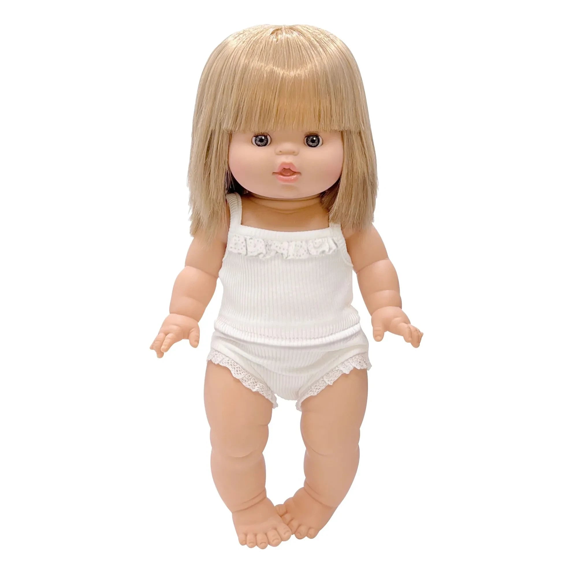 Minikane - Schlafende Augen-Puppe Yzée im gestreiften Strick-Outfit