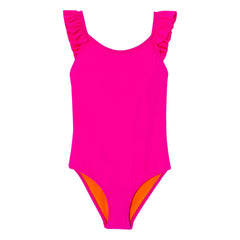 Lison Paris - 1-teiliger Badeanzug UV-Schutz Recycelte Faser | Fuchsia
