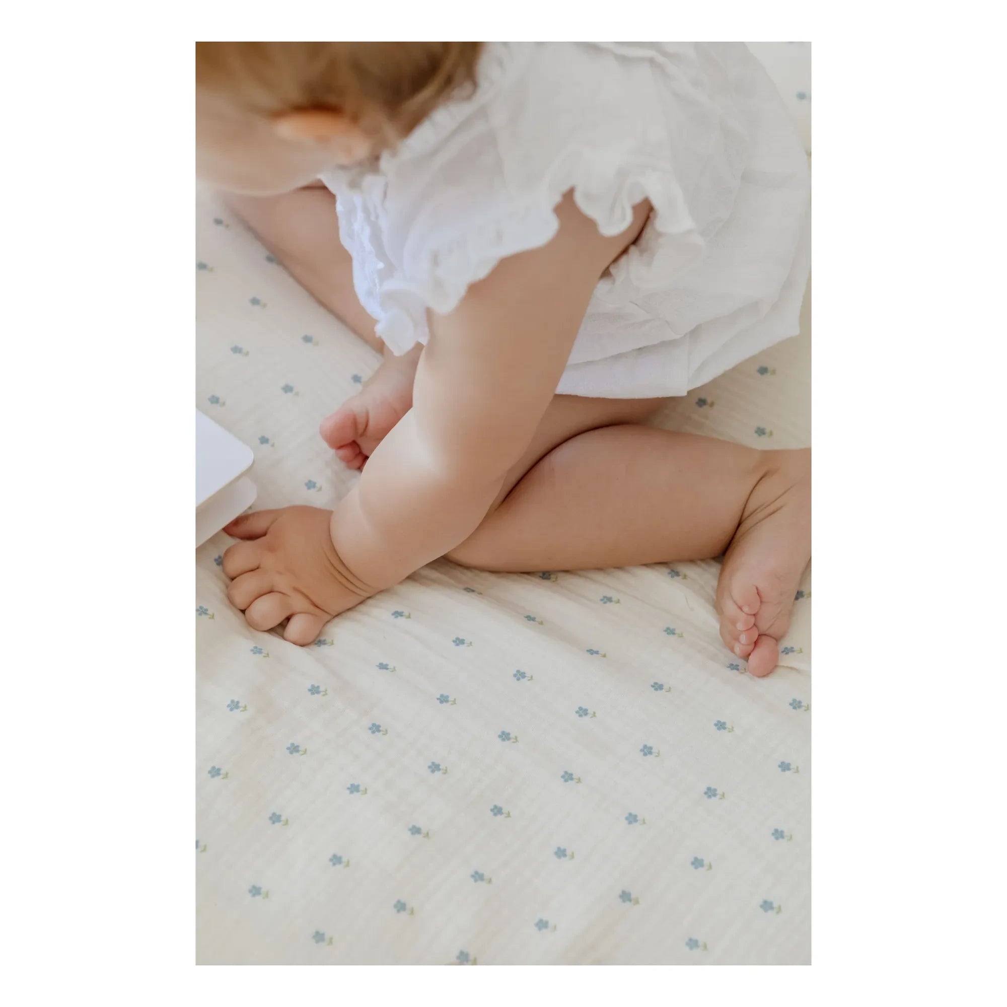 Soft Spot - Periwinkle Spannbettlaken aus Bio-Baumwolle | Blau