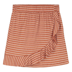 Beachlife - Gestreifter Baderock aus recycelter Faser | Karamell