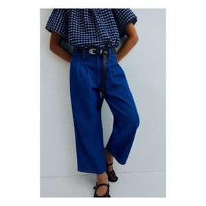 the new society - Bluse Jasmine Kariert | Dunkelblau