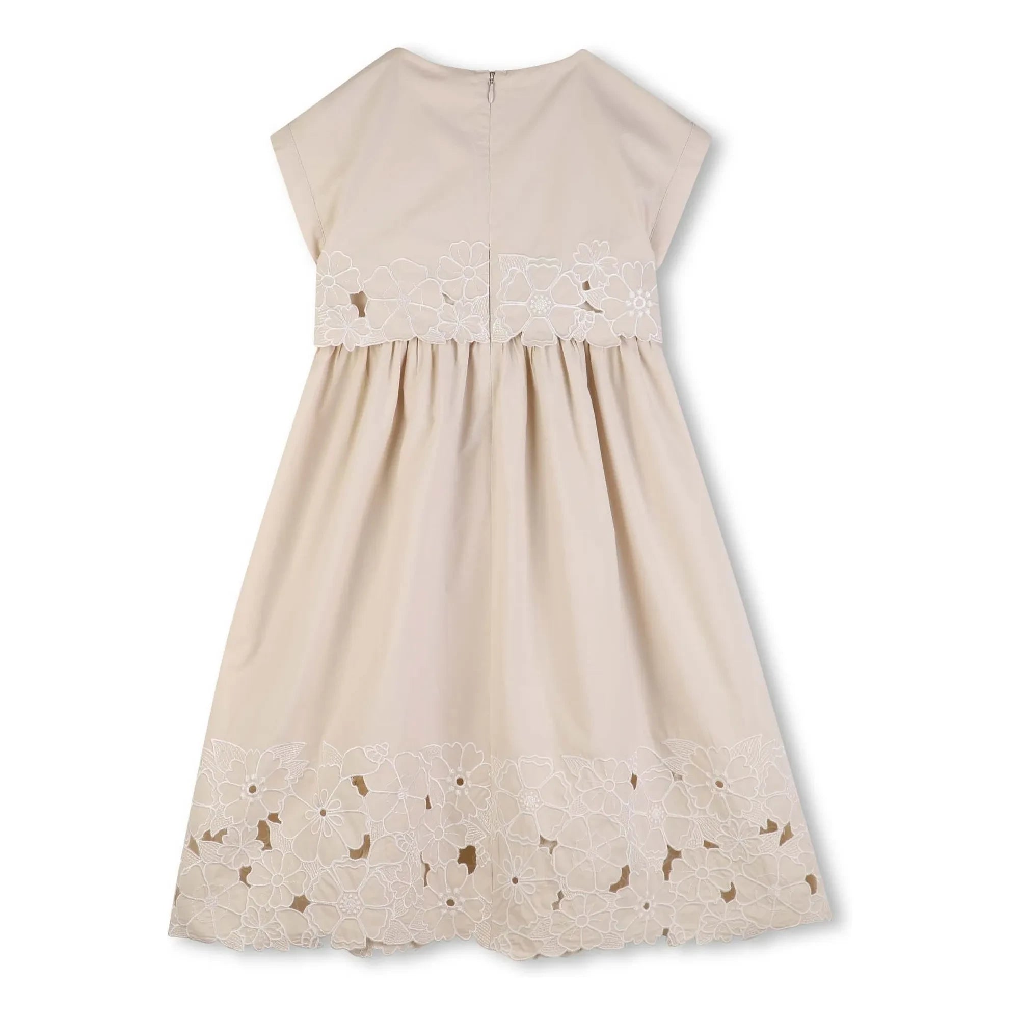 Chloé - Bio-Baumwoll-Kleid mit Stickerei | Puderrosa