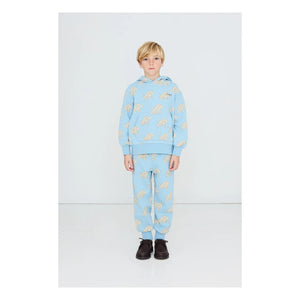 Tinycottons – Kapuzenpullover aus Bio-Baumwolle mit Hundeprint | Hellblau
