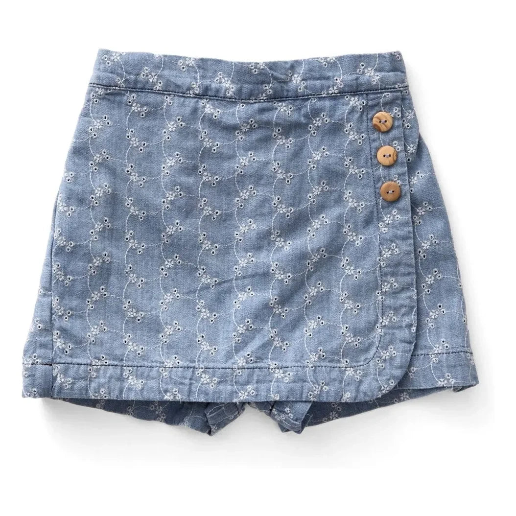 Soor Ploom - Olivfarbener Denim-Minirock | Blau