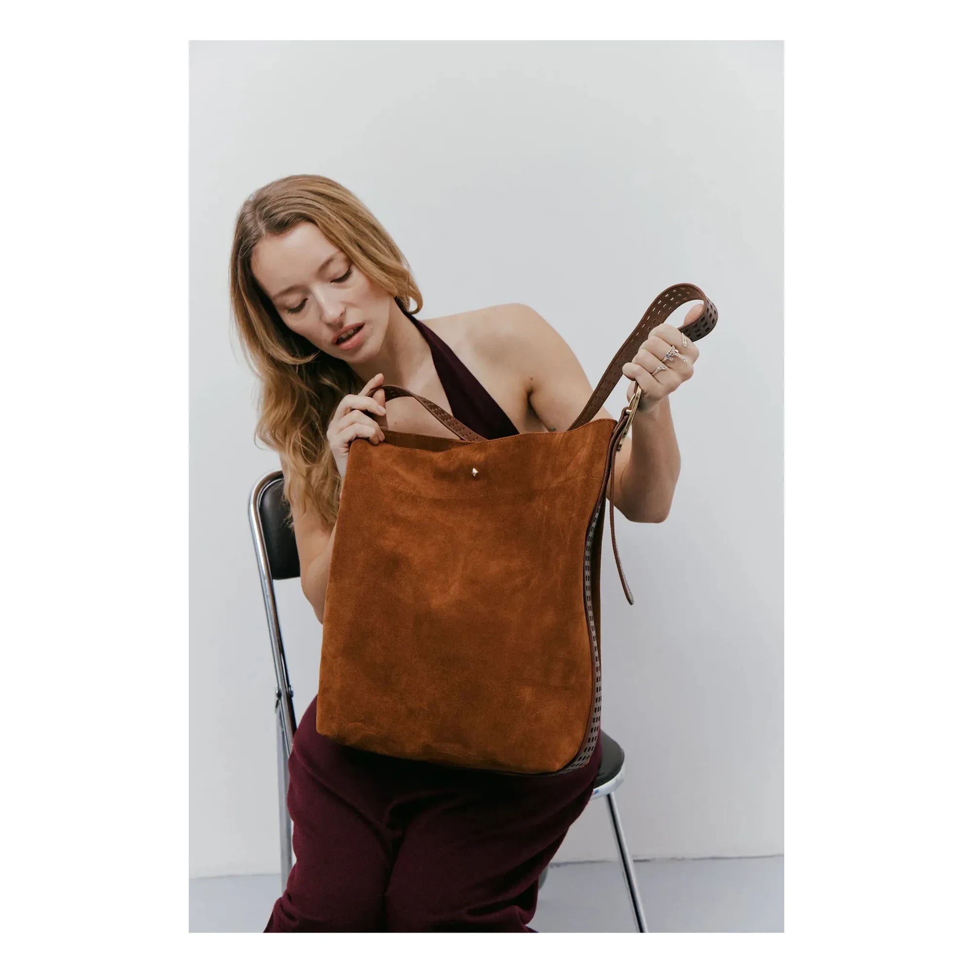 herbert frère soeur - Le Enzo Cran Tasche Leder crust | Kamelya