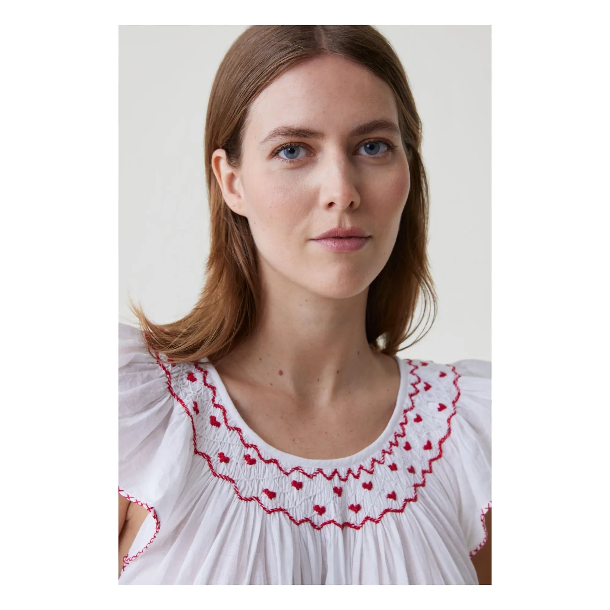 Scarlette Ateliers - Dona Besticktes Nachthemd | Rot