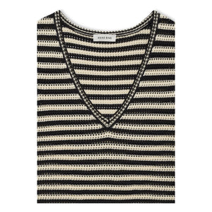 Anine Bing – Gestreiftes Lowen Tanktop | Schwarz