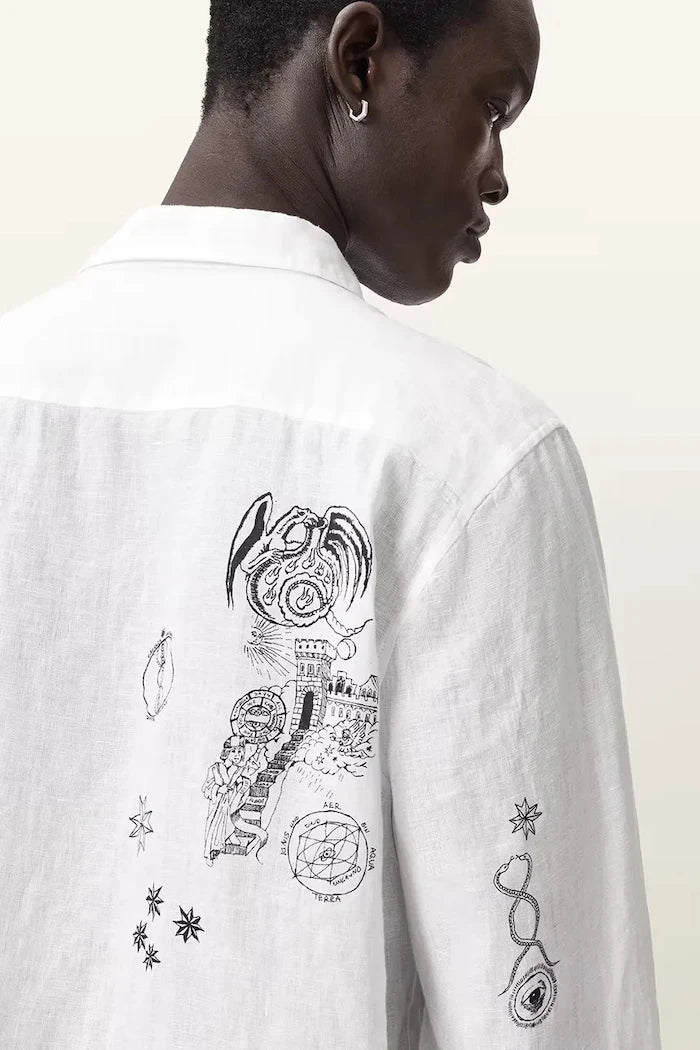 AllSaints erkek keten gömlek TERROR
