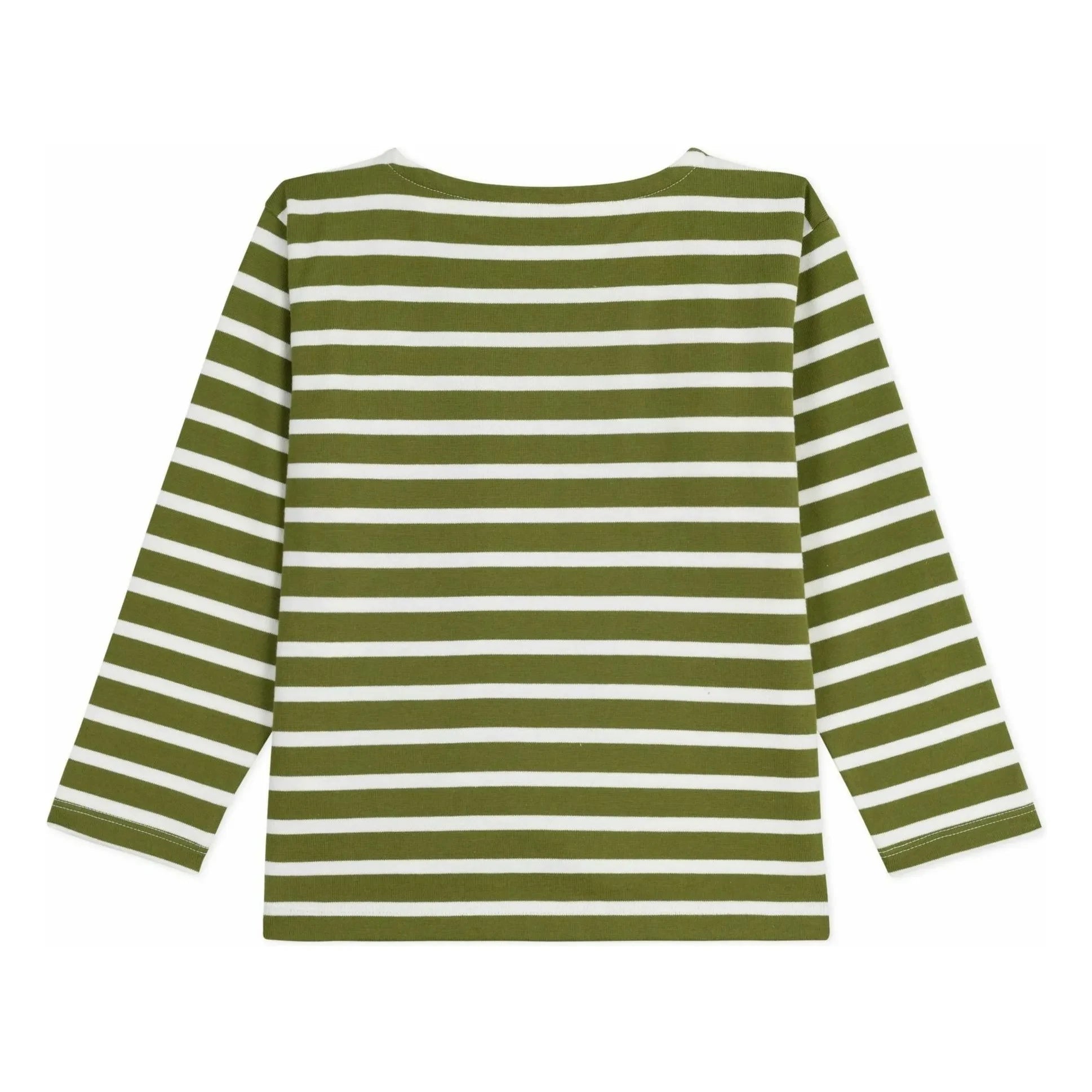 Petit Bateau - Logo Langarm-Marinière-T-Shirt Bio-Baumwolle | Grün