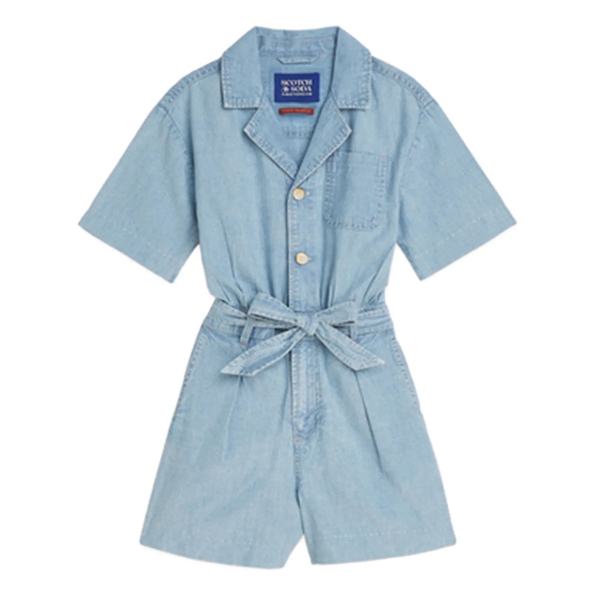 Scotch & Soda – Chambray-Jumpsuit | Hellblau