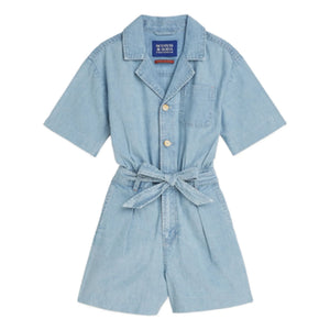 Scotch & Soda – Chambray-Jumpsuit | Hellblau