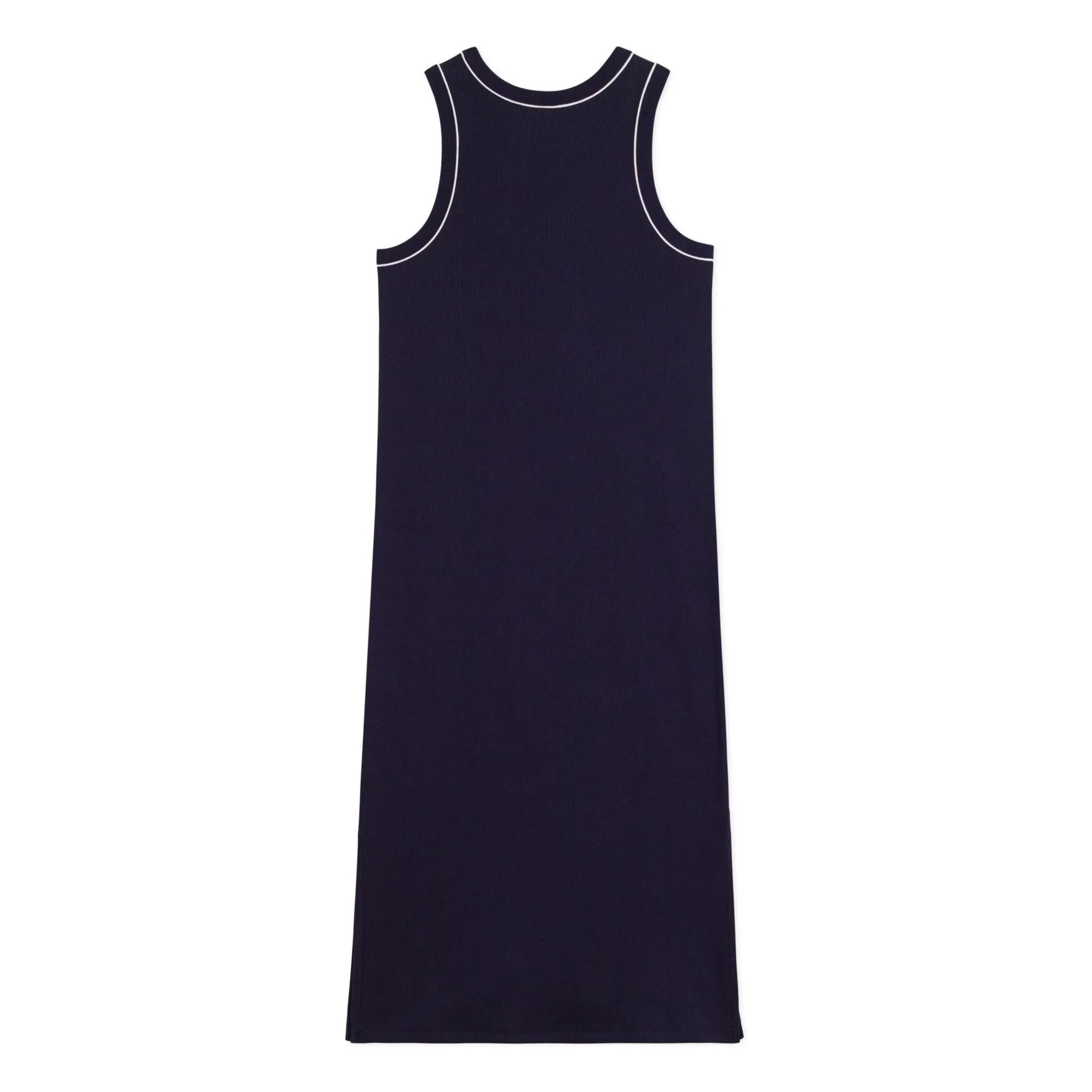 Petit Bateau - Glattes Ripp-Trägerkleid | Marineblau