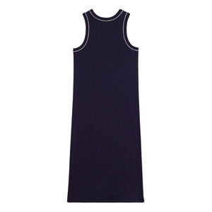 Petit Bateau - Glattes Ripp-Trägerkleid | Marineblau
