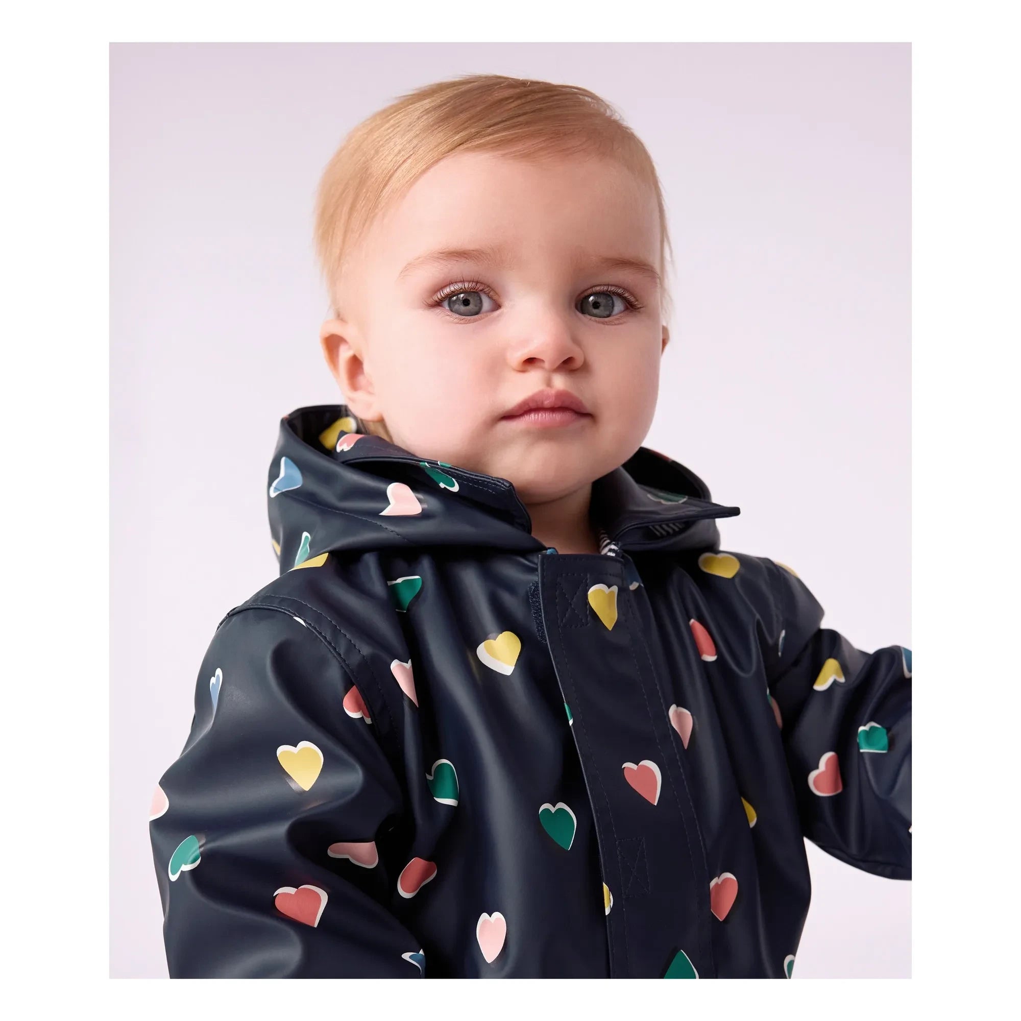Petit Bateau - Ciré İkonik Kalp Desenli Bebek | Lacivert