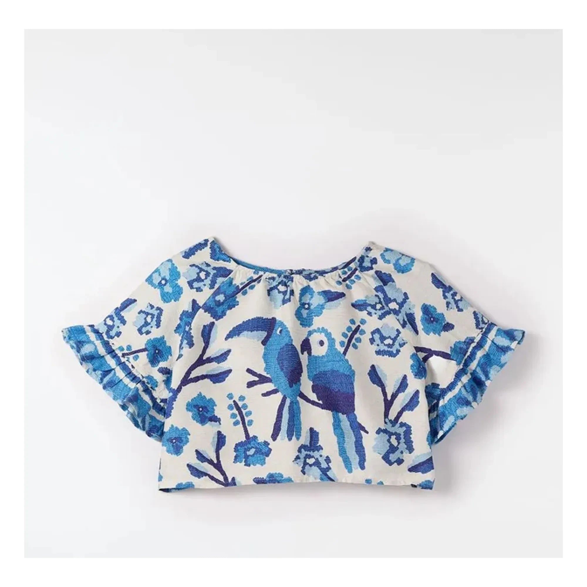 Fabula - Jardin de Fleurs Bluse | Blau