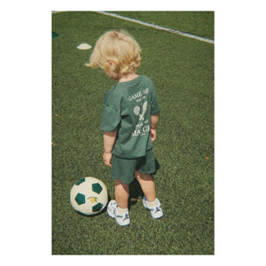 Konges Sløjd - Famo Tennis Bio-Baumwoll-T-Shirt und Shorts Set | Dunkelgrün