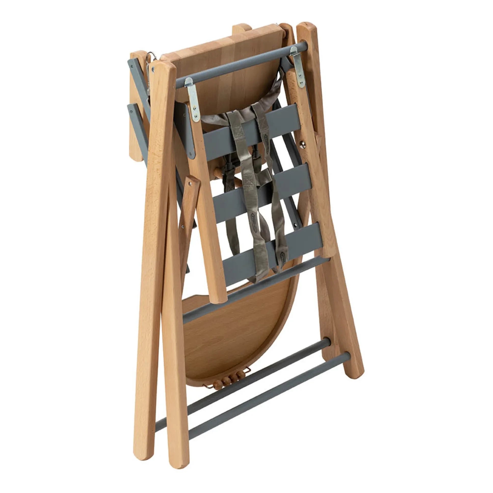 Combelle - Sarah extra zusammenklappbarer Hochstuhl | Grau-Blau