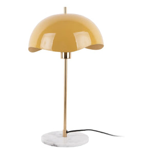 Present Time - Emaille-Wellenkuppel-Tischlampe | Gelb