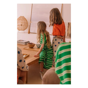 We Are Kids – Grün gestreiftes Bio-Baumwoll-Handtuchkleid