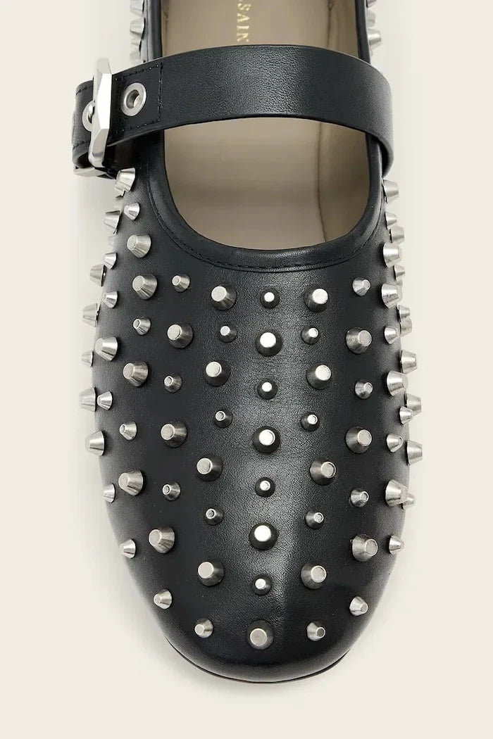 AllSaints Sabine Stud Shoe Deri Balerin