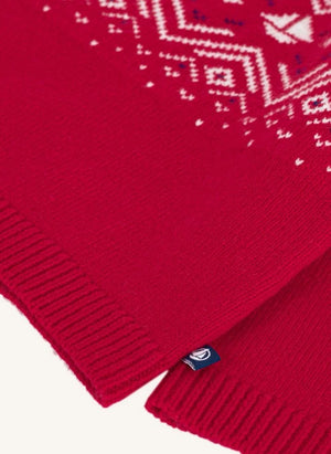 Petit Bateau - Bebek Yün Jakarlı Kazak | Kırmızı