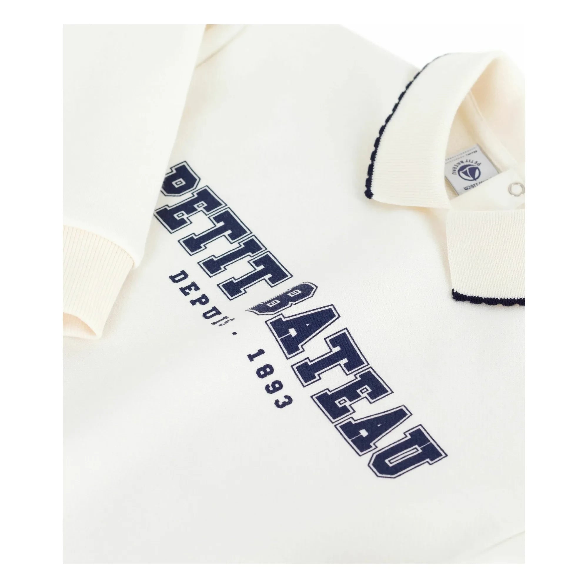 Petit Bateau - Petit Bateau Sweatshirt mit Polokragen | Ecru