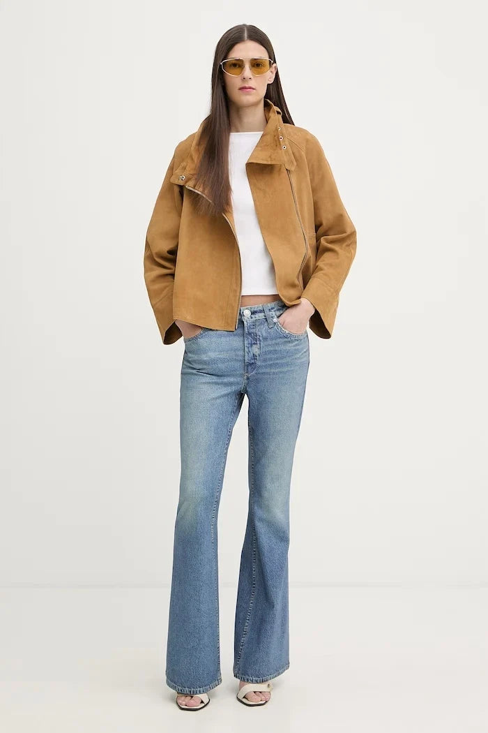 AllSaints kadın süet rocker ceket RHODES