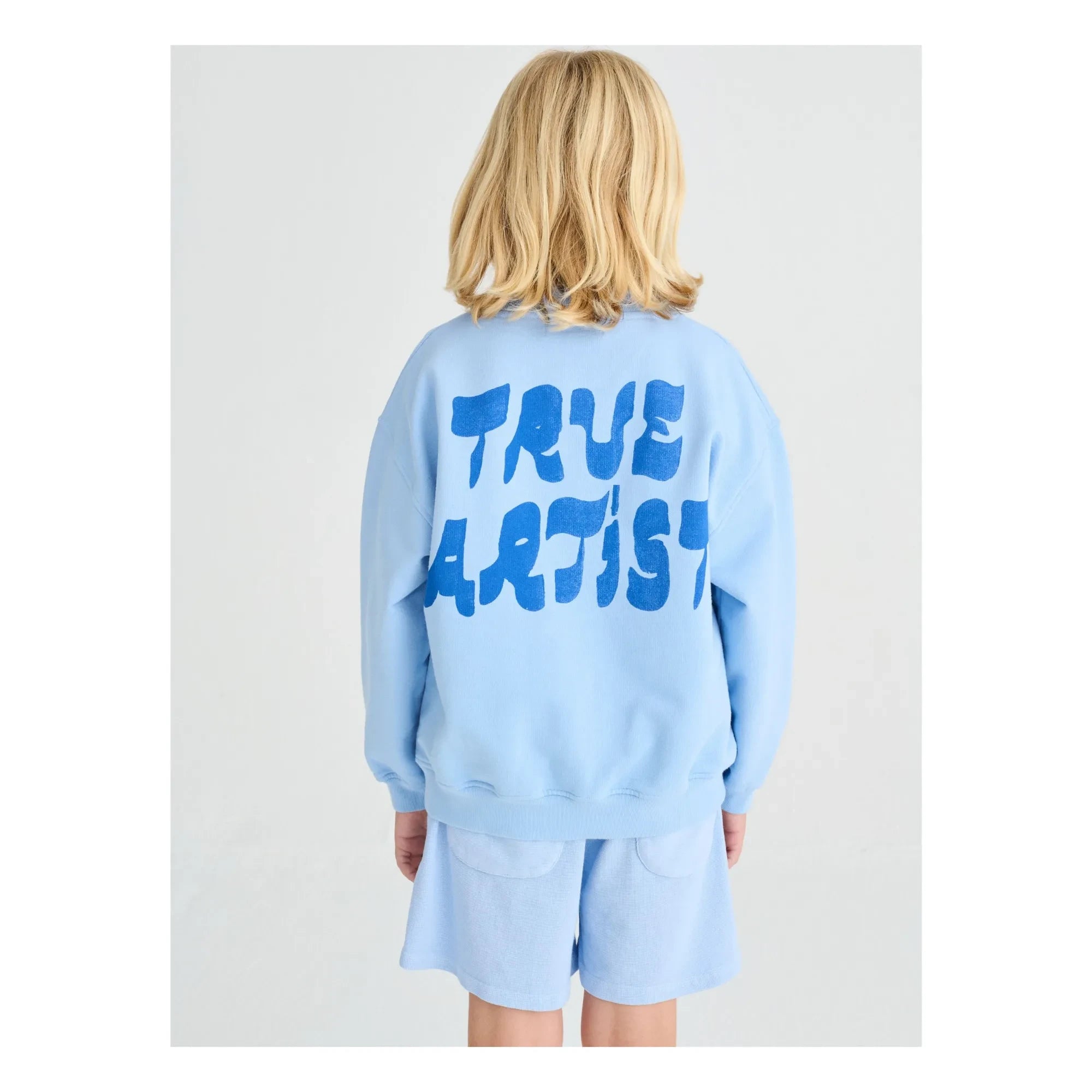 True Artist – Sweatshirt Nr. 11 Bird Bio-Baumwolle | Hellblau