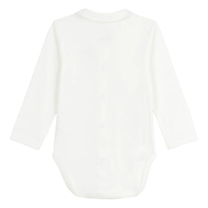Petit Bateau - Body mit gesticktem Kragen aus Bio-Baumwolle | Blau
