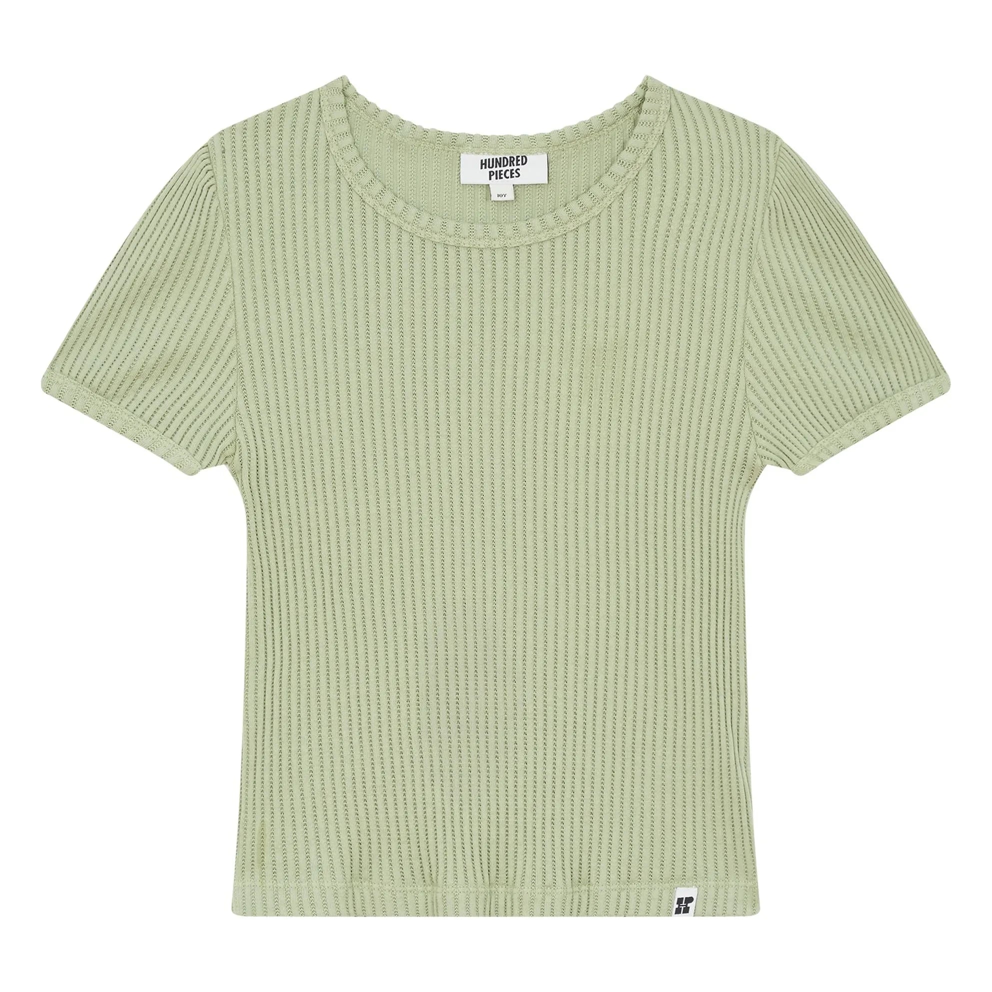 Hundred Pieces - Nova organik pamuk T-shirt | Badem yeşili
