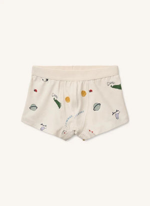 Liewood - 3er Set Marvin Dinosaurier Organische Baumwolle Boxer Slips | Beige