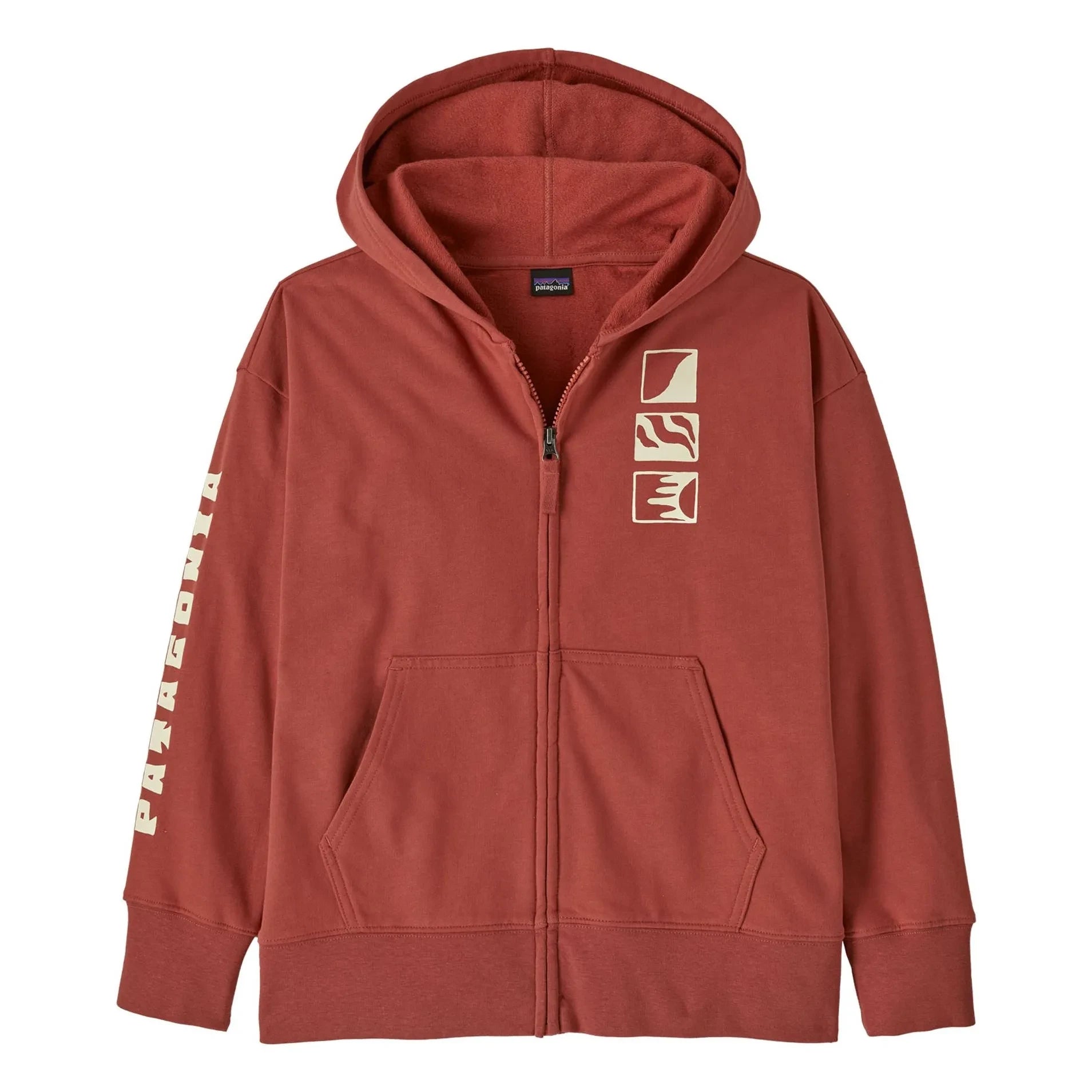 Patagonia - Sweatshirt mit durchgehendem Reißverschluss aus Bio-Baumwolle | Terrakotta