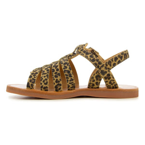 Pom d'Api - Plagette Sandalen mit überkreuzten Riemen | Leopardenmuster