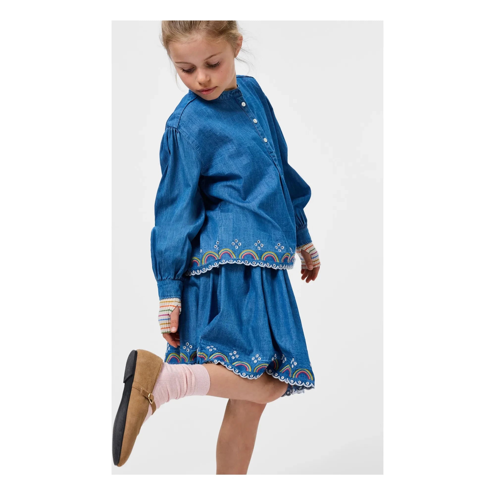 Molo - 2er-Set Gestreifte Nomi Socken | Hellrosa