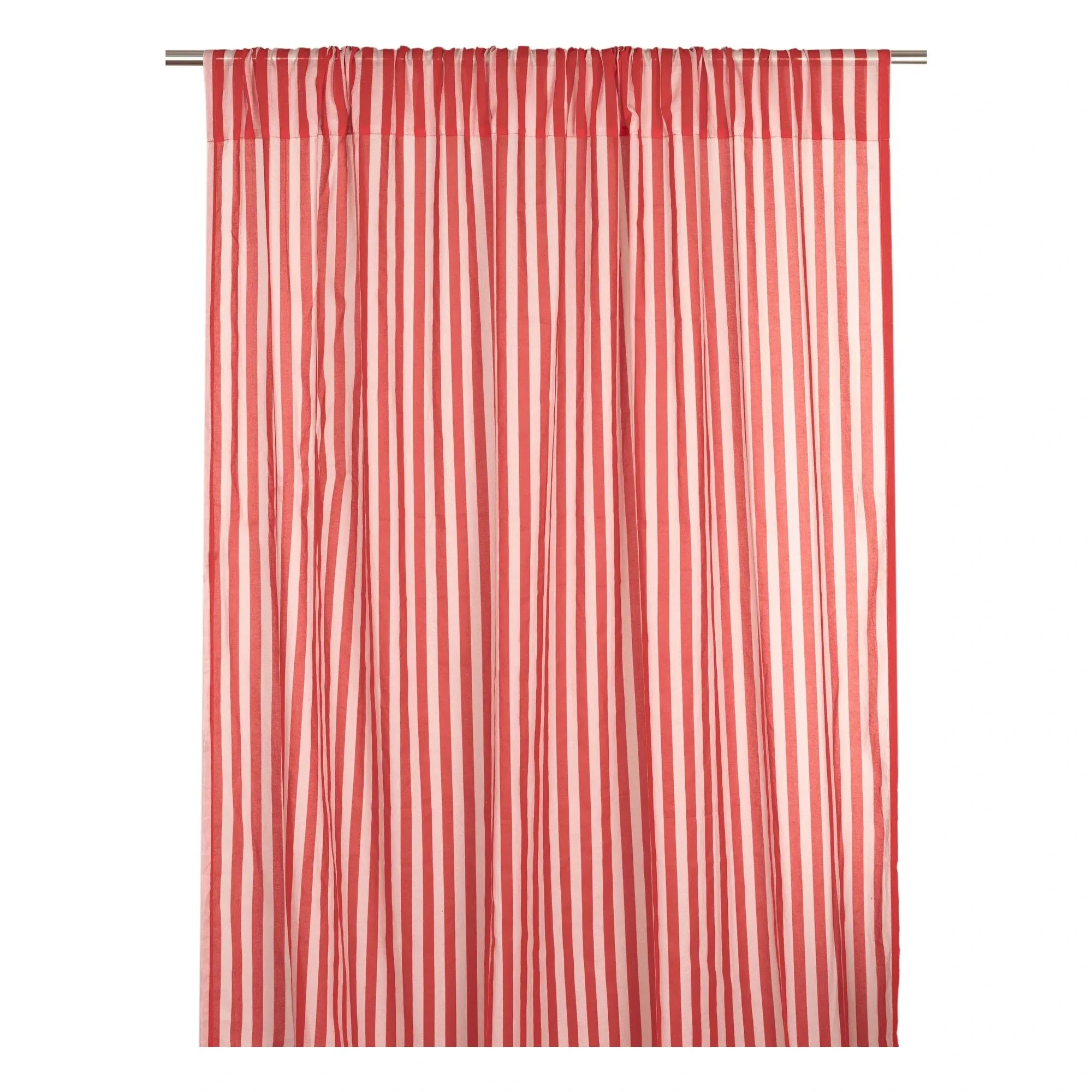 Nobodinoz - Wendy Kariertes Baumwoll-Voile-Vorhang | Rot