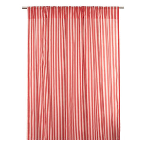 Nobodinoz - Wendy Kariertes Baumwoll-Voile-Vorhang | Rot