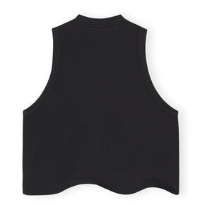 Ganni - Active Mesh Recycelte Oberteil | Schwarz