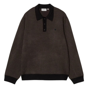 Carhartt WIP - Polo Langarmshirt Lowis | Braun