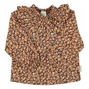 Piupiuchick - Bluse mit Blumen und Rüschen | Schwarz