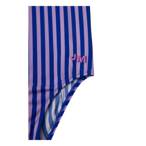 Jera Mini - Gestreifter Rüschen-Badeanzug | Marineblau