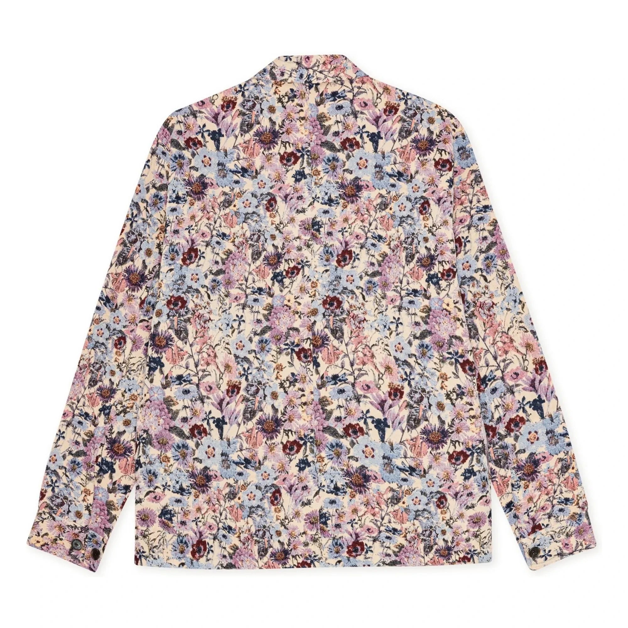 Les Deux - Hugh Jacquard-Baumwoll-Overshirt mit Blumenmuster | Rose Ivory