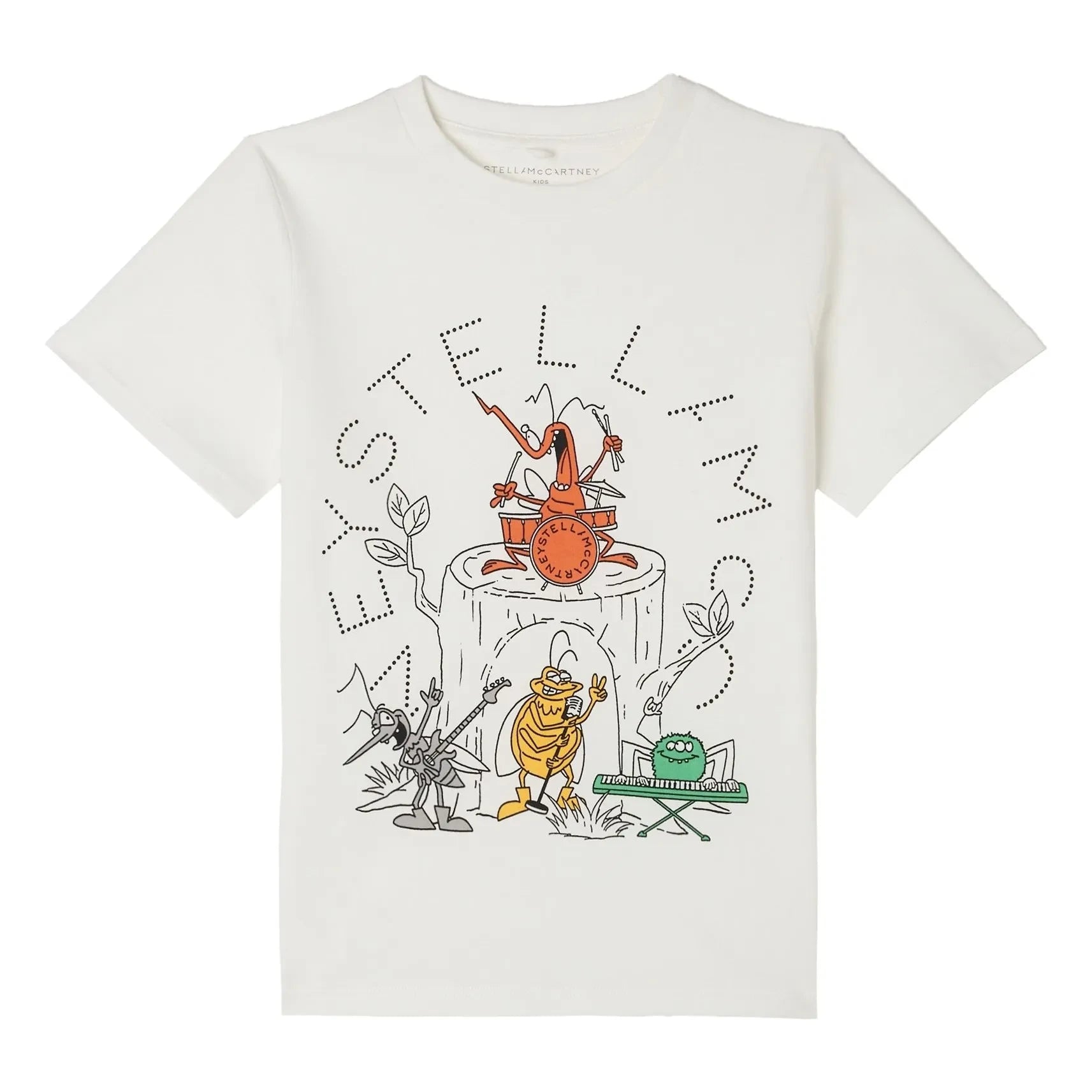 Stella McCartney Kids - Stella Insekten Bio-Baumwoll-T-Shirt | Elfenbein