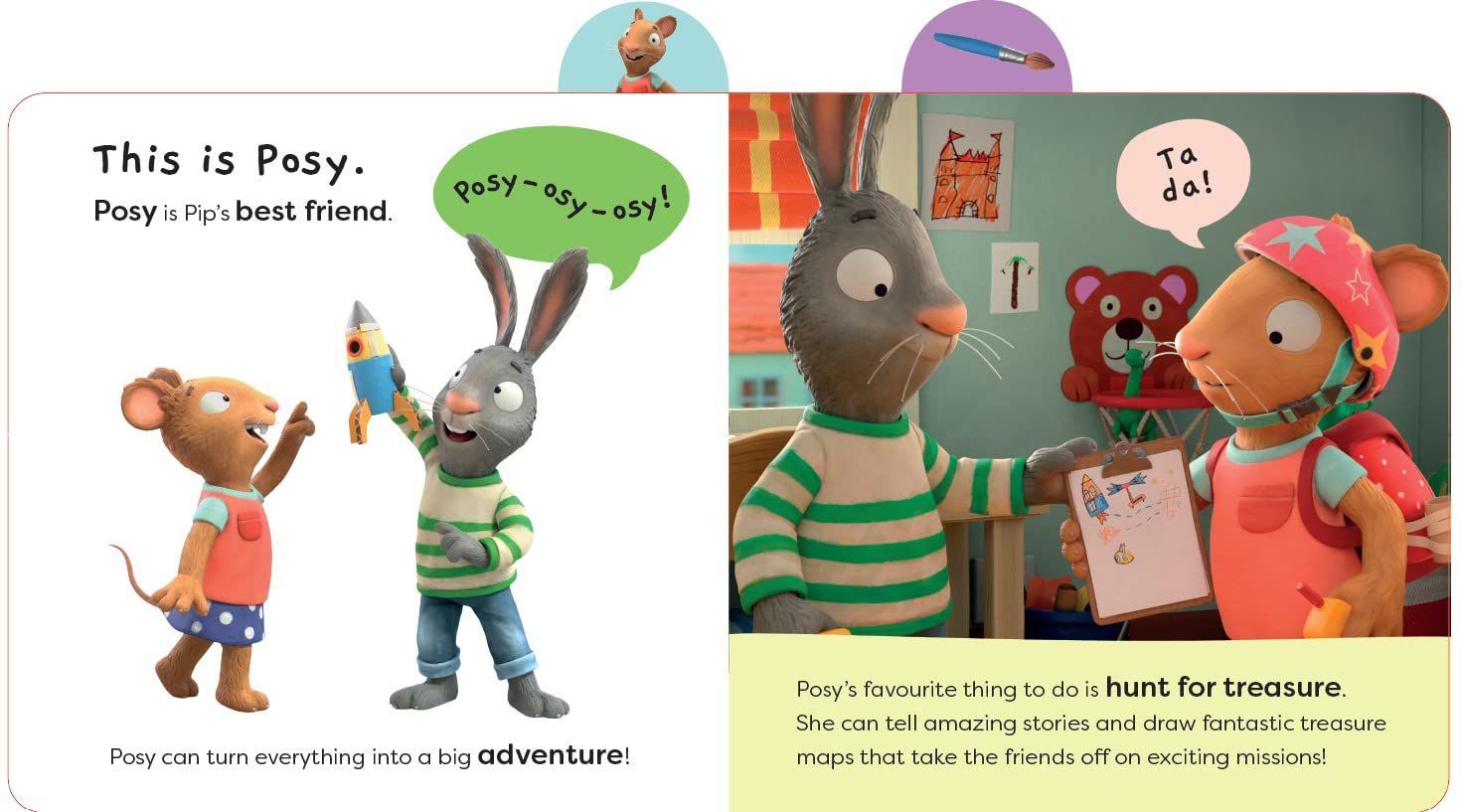 Nosy Crow - İngilizce Pip ve Posy: Favori Şeyler Kitap-Dinossi